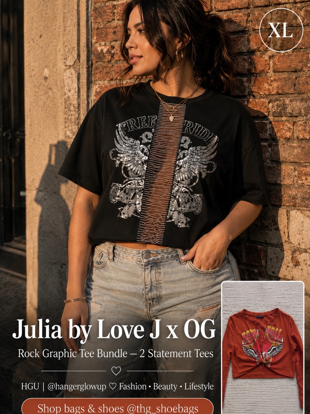 JULIA Rock Crop & Organic Generation Biker Graphic Bundle XL